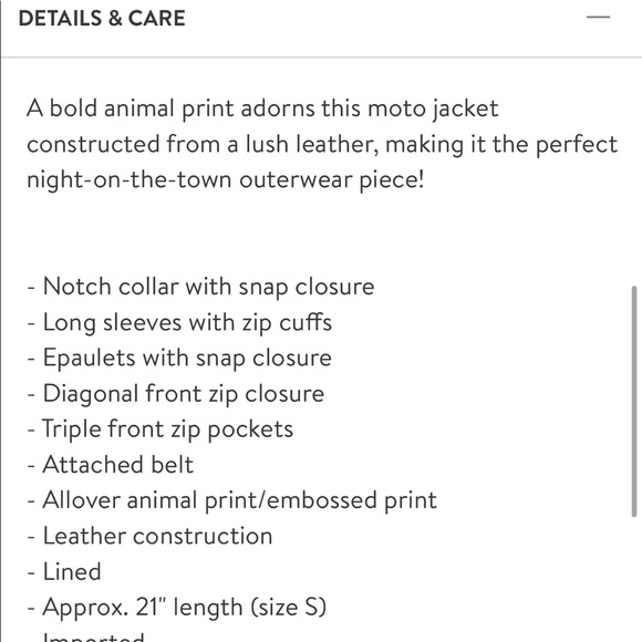 Walter Baker Animal print leather jacket NEW M - Picture 4 of 4